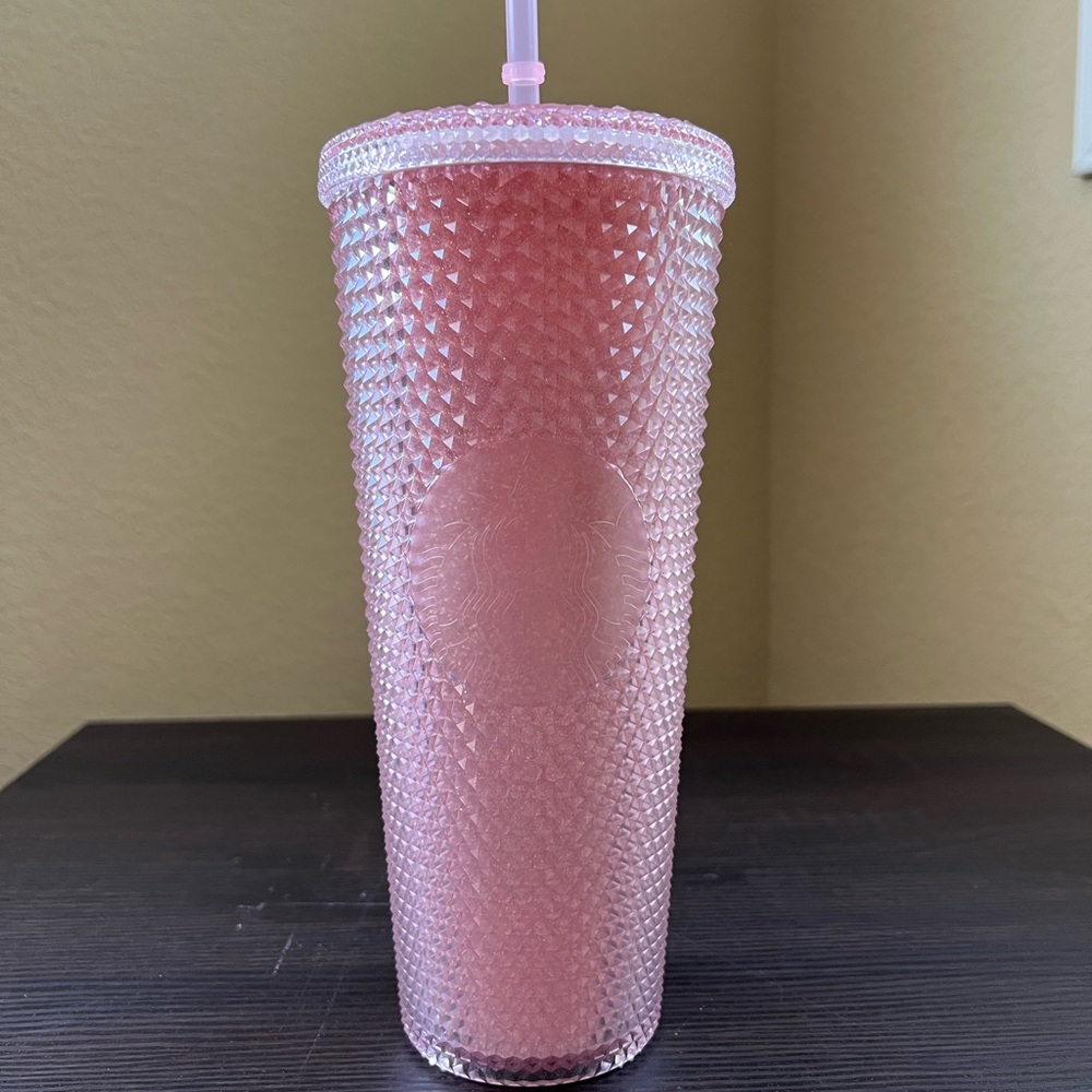Starbucks China Sakura Glitter Pink Studded Tumbler